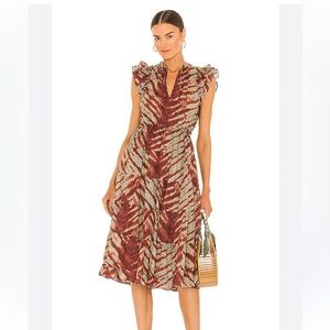 Ulla Johnson Pilar Midi Dress in Canyon Size 2